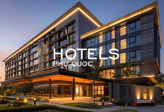 Hotels Phú Quốc — hotel at dusk