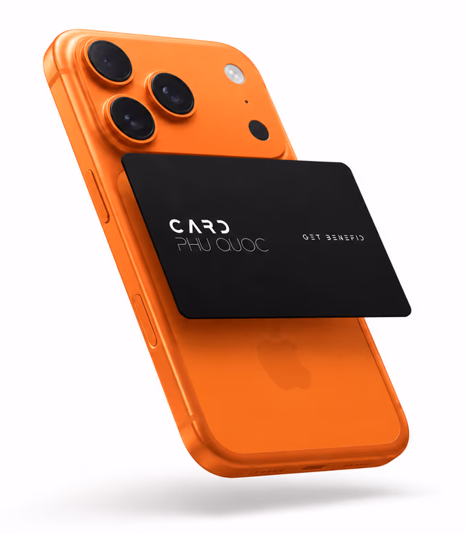Phú Quốc Card attached to a phone